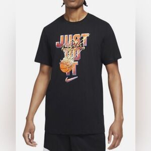NIKE Basketball Just Do It Hoops On Fire T-Shirt Large